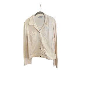Tribal women’s off-white denim jacket style stretch, coat size 6